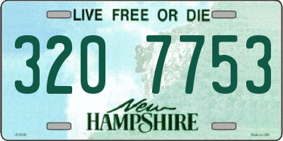 NH license plate 3207753