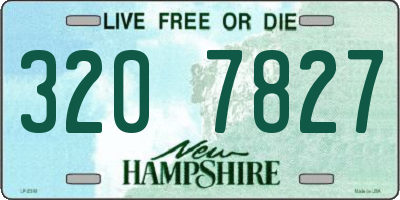 NH license plate 3207827