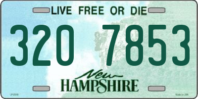 NH license plate 3207853