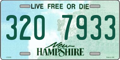 NH license plate 3207933