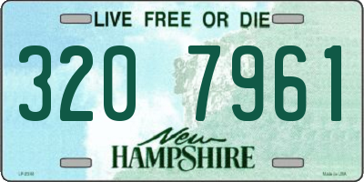 NH license plate 3207961
