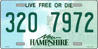 NH license plate 3207972