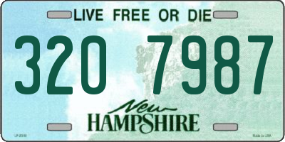 NH license plate 3207987