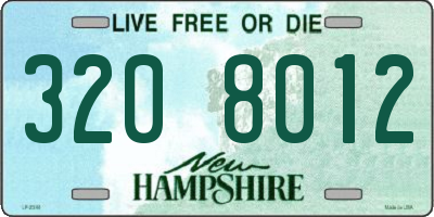 NH license plate 3208012
