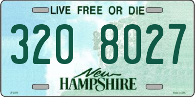 NH license plate 3208027
