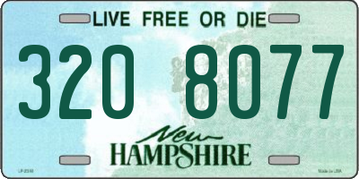 NH license plate 3208077