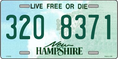 NH license plate 3208371