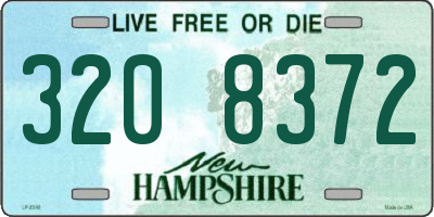NH license plate 3208372