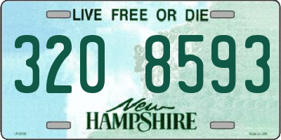 NH license plate 3208593