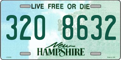 NH license plate 3208632