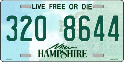 NH license plate 3208644