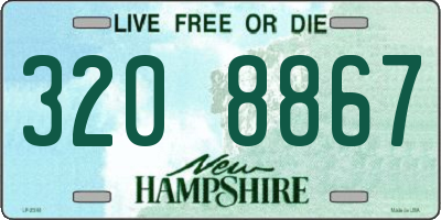 NH license plate 3208867