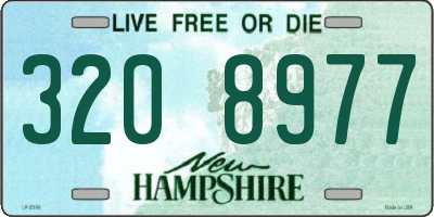 NH license plate 3208977