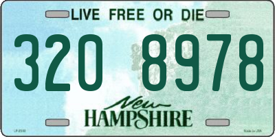NH license plate 3208978