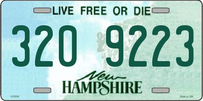 NH license plate 3209223