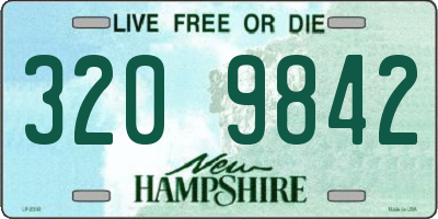 NH license plate 3209842