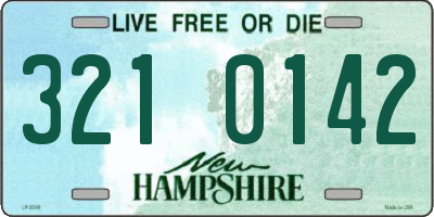 NH license plate 3210142