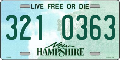 NH license plate 3210363