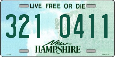 NH license plate 3210411