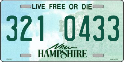 NH license plate 3210433