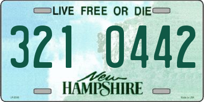 NH license plate 3210442