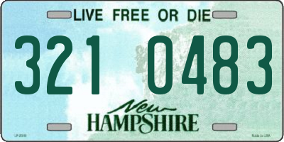 NH license plate 3210483