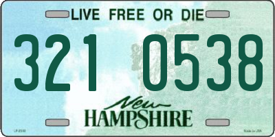 NH license plate 3210538