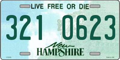 NH license plate 3210623
