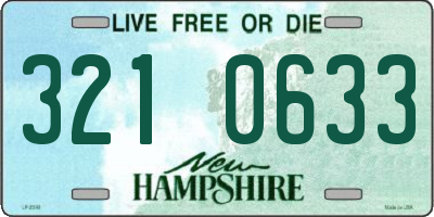 NH license plate 3210633