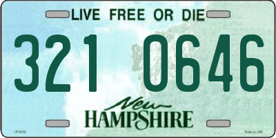 NH license plate 3210646