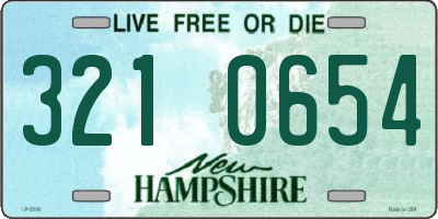NH license plate 3210654