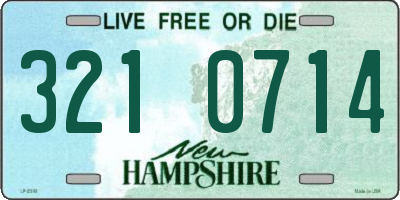 NH license plate 3210714