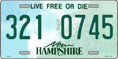 NH license plate 3210745