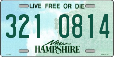 NH license plate 3210814