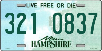 NH license plate 3210837