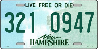 NH license plate 3210947