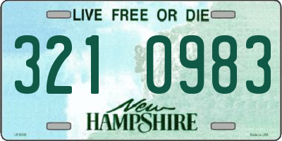 NH license plate 3210983