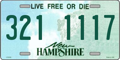 NH license plate 3211117