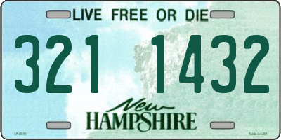 NH license plate 3211432