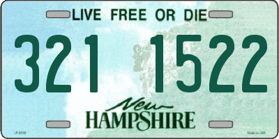 NH license plate 3211522