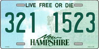 NH license plate 3211523