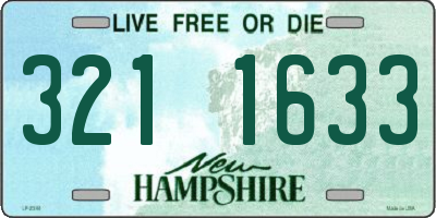 NH license plate 3211633