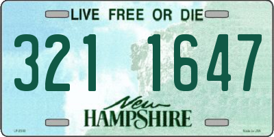 NH license plate 3211647
