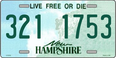 NH license plate 3211753