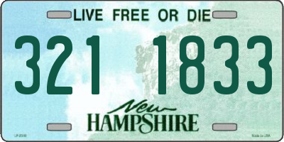 NH license plate 3211833