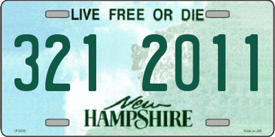 NH license plate 3212011