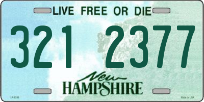 NH license plate 3212377
