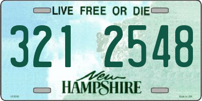 NH license plate 3212548