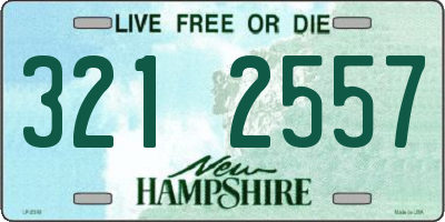 NH license plate 3212557