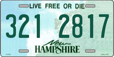 NH license plate 3212817